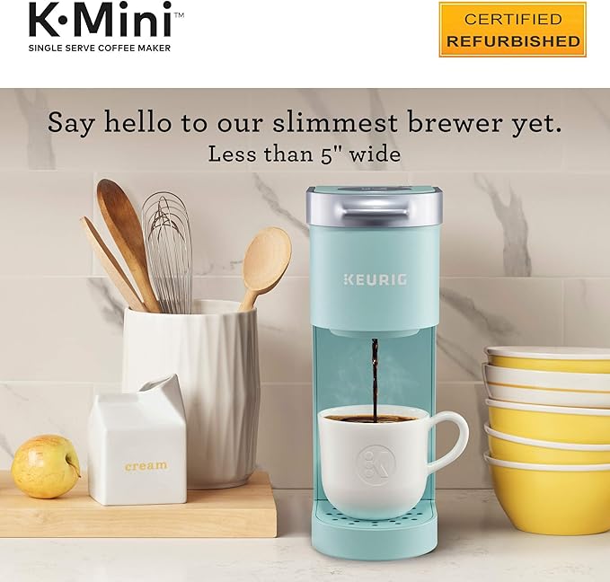 Keurig K-Mini Coffee Maker, Certified Refurbished, Oasis (Renewed)