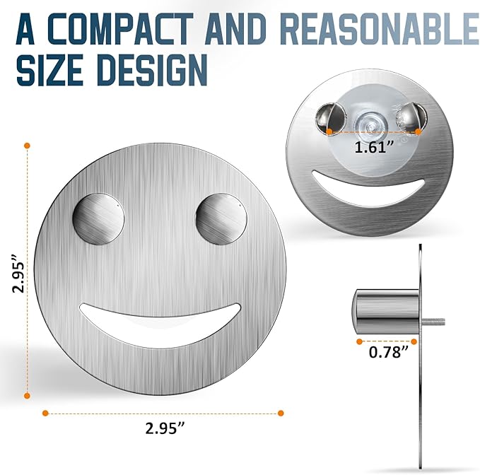 2 Pack Stainless Steel Smiley Face Dish Sponge Holder, Silver Sink Caddy Organizer Storage with Suction Cup for Kitchen, Kitchen Accessories Decor Scrubber-Silver