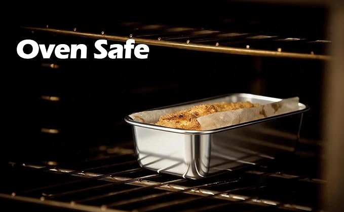 Leonyo Stainless Steel Mini Loaf Pans for Baking, 6 Pack 6.3x3.5IN Small Bread Pans for Meatloaf, Metal Mini Loaf Tins for Banana Bread Baking Homemade Brownies Smaller Loaves, Dishwasher Safe