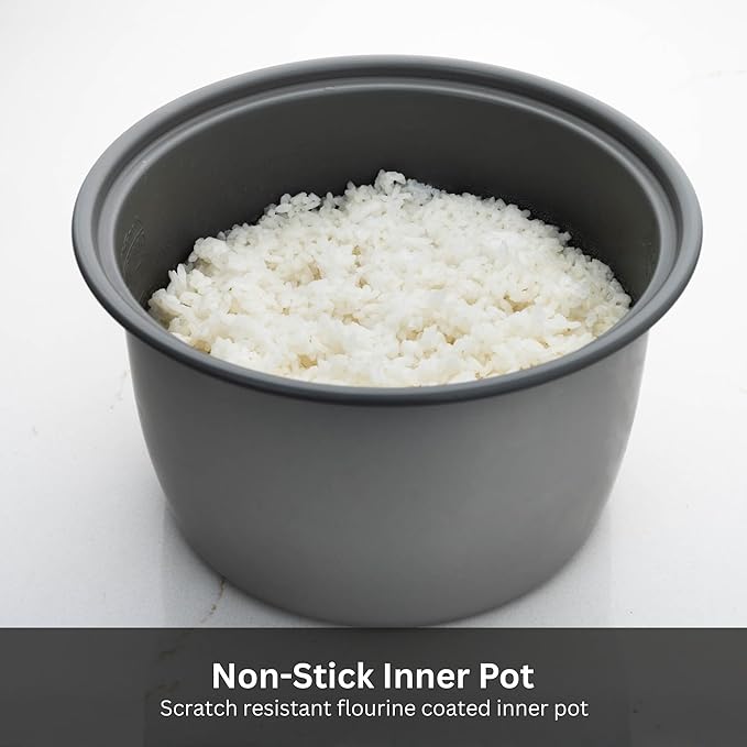 Tiger JNP-S15U-US 8 Cup Capacity White Rice Cooker with Non-Stick Inner Pot, Retractable Power Cord, and Keep Warm up to 12 hours (Urban Satin)
