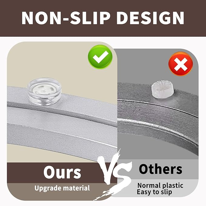 Lazy Susan Hardware Silent Non-Slip Turntable Aluminium Turntable Bearing 16 inch for Round Dining Table TV Rotating Table
