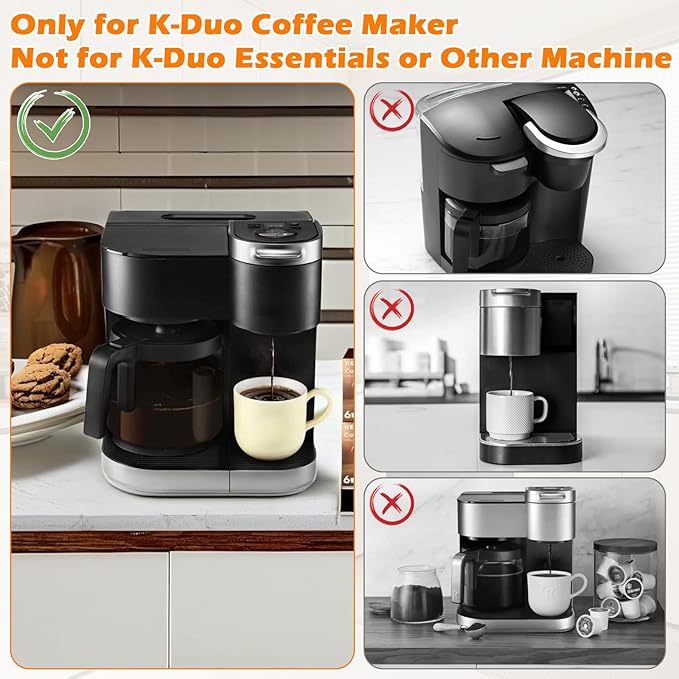 Brew Basket Replacement for K-Duo Single Serve & Carafe Coffee Maker (ONLY Gen 1, NOT Fit K-Duo Essentials or Other Machine), Coffee Maker Brew Filter Basket