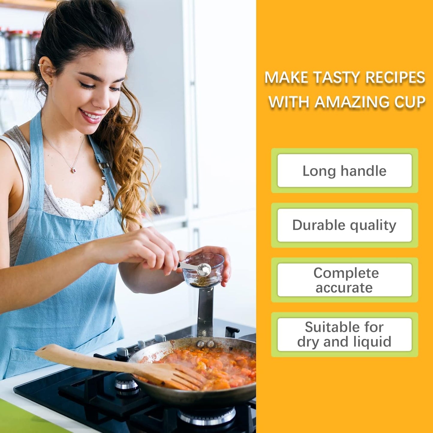 2PCS 1/2 Tbsp(1.5tsp, 1/4oz, 7.5ml) Single Measuring Spoon with Black Silicone Grip, Stainless Steel Individual Measure Scoop Only