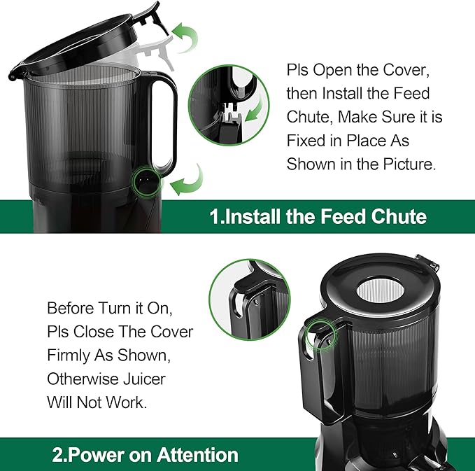 Cold Press Juicer Machines,Fretta Juicer Machines with PCTG Material from the USA,5.3" Extra Large Feed Chute Fit Whole Fruits & Vegetables,Truly BPA-Free,Easy to Clean(Grey, 1.8L)