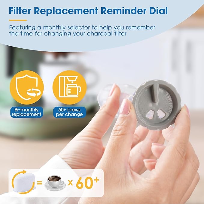 Keurig Filter Replacement Starter Kit for Keurig 2.0 Brewers K Select, K-Classic, K350 to K575, K-Cafe, Elite, K-Express, K-Duo PLUS with Side Reservoir Filter Holder and 12 Replacement Water Filters