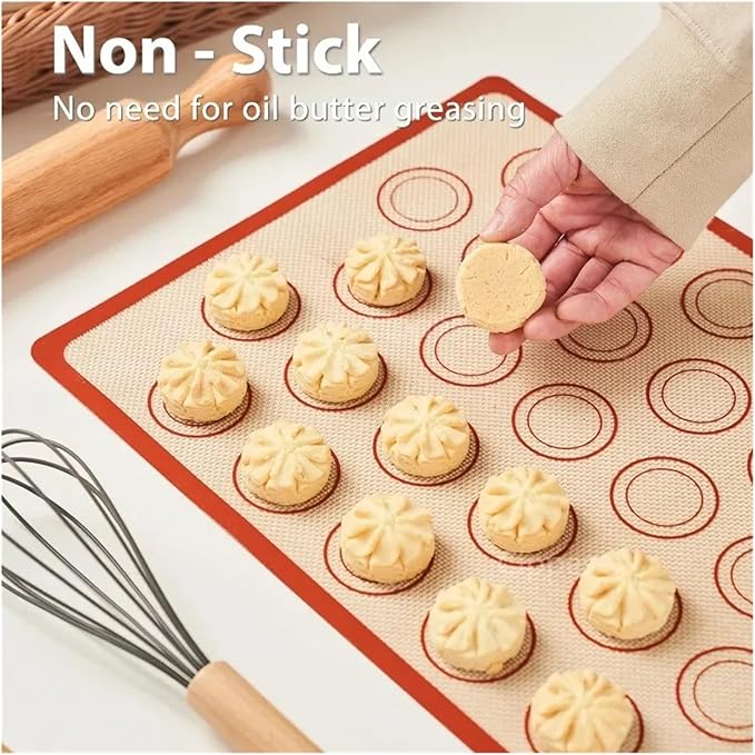 1 Piece Silicone Baking Mat Non Stick Heat Resistant Oven Liner Sheet for Cookie Macaron Bread Tool(Black 42x29.5cm)