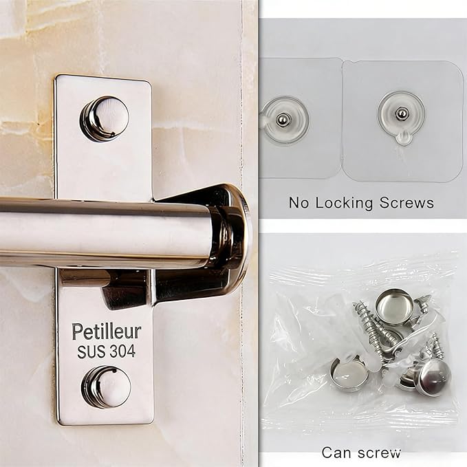 Kitchen Sliding Hooks, Stainless Steel Hanging Rack Rail Organize Kitchen Utensil Removable S Hook for Towel, Spoon, Coats, Bathrobe, BBQ,Wall Mounted Hanger (10 Hooks 23.6In)
