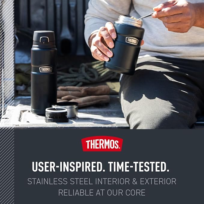 THERMOS Stainless King Vacuum-Insulated Food Jar, 24 Ounce, Midnight Blue