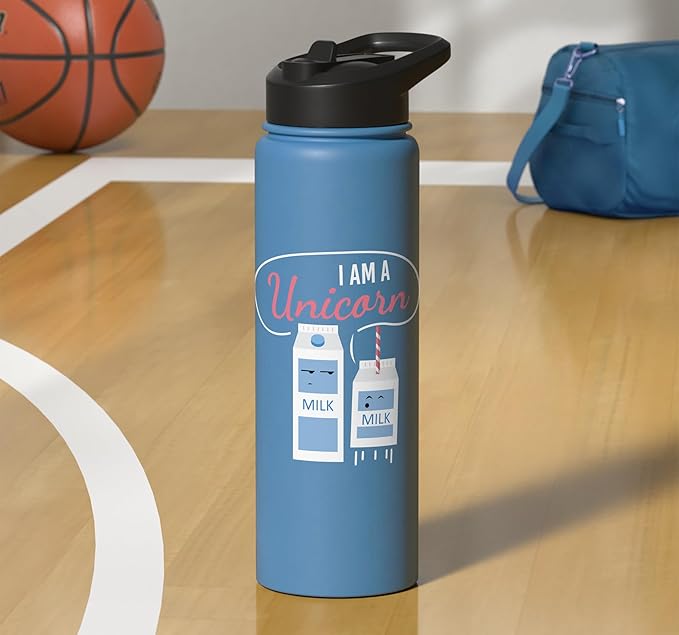 I Am A Unicorn I Milk Funny Funny Milk Carton Fun Unicorn Stainless Steel Insulated Water Bottle