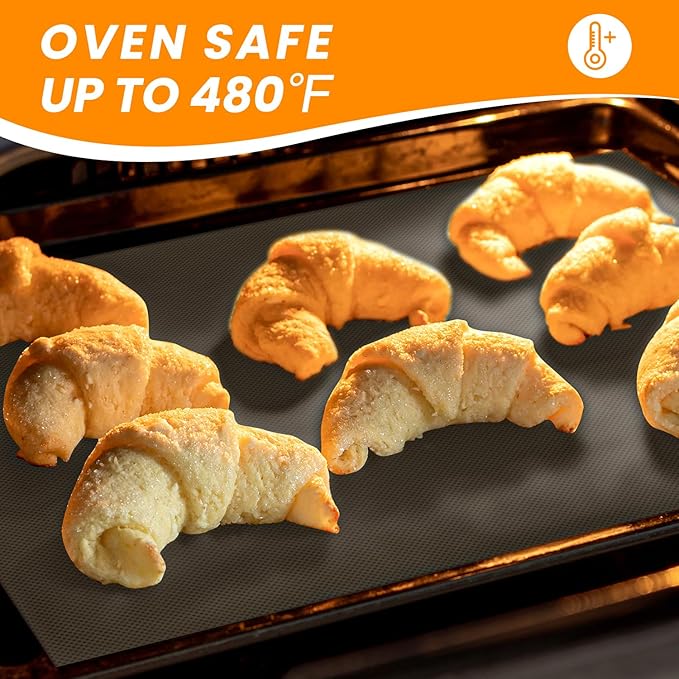 Oven Liner for Bottom of Oven + Cut to Size Silicone Baking Mat Roll