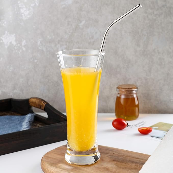 Reusable Metal Straws - 100pcs, 8.5'' & 10.5'' Stainless Steel Straws for 20oz & 30oz Tumblers, Bent & Straight Options