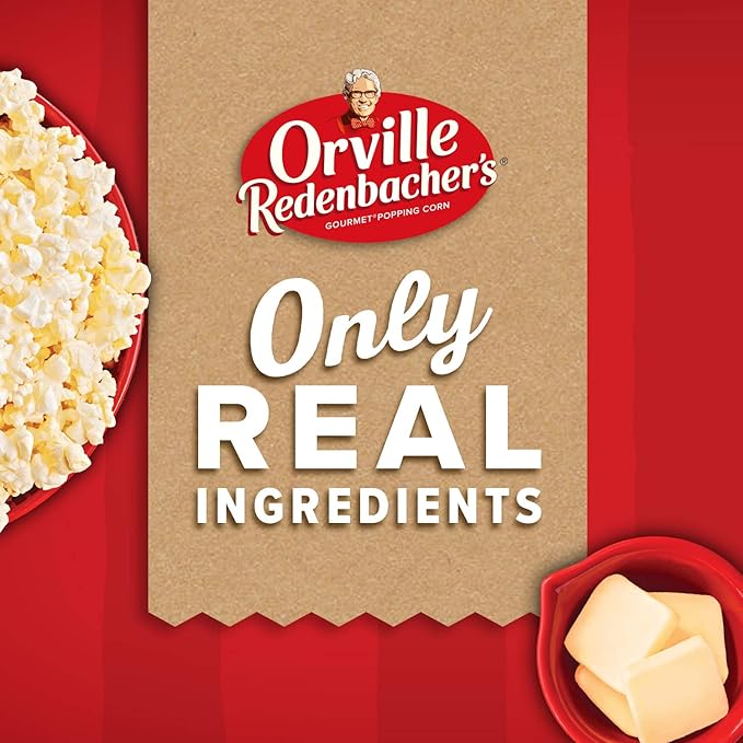 Orville Redenbacher’s Microwave Popcorn, Butter Flavor, 3g Fiber Per Serving, 3.29 oz., 36-Count