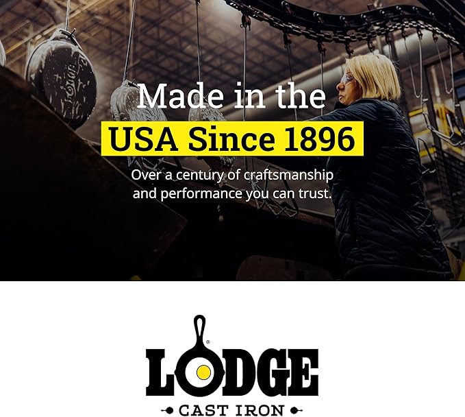 Lodge 9 Inch Cast Iron Pie Pan - PFAS-Free Pre-Seasoned Bakeware for Flaky Crusts, Deep Dish Pies, and Quiches - Dual Handle Design - Made in the USA