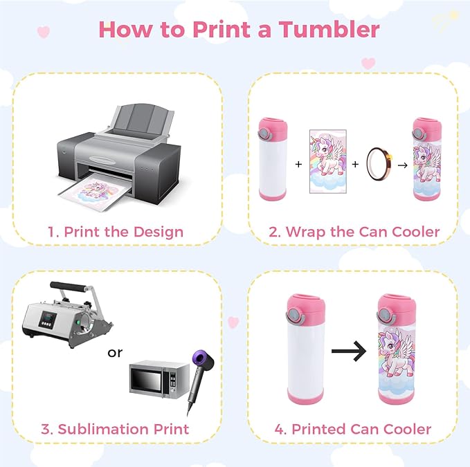 6 Pack 12 OZ Sublimation Straw Sippy Cup Spill Proof Blank Tumblers Mixed Color Stainless Steel Thermoses for Hot Drinks Double Wall Vacuum Insulated Water Bottle for School