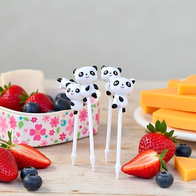 8Pcs Cute Fun Bento Picks Set, Food Picks for Kids,School Lunch Accessories, Cute Animal Fruit Toothpicks,Fruit Food Toothpicks, Lunch Bento Box Picks for Cocktail Picks Bar Tools and Drinkware