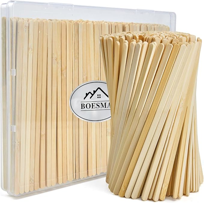 Bamboo Coffee Stirrers, 250 Count of Disposable Coffee Stir Sticks - Stir Sticks For Coffee Bar 5.5 Inch, Stir Sticks with Smooth End, Coffee Stirs for Coffee, Cocktail, Hot Drinks
