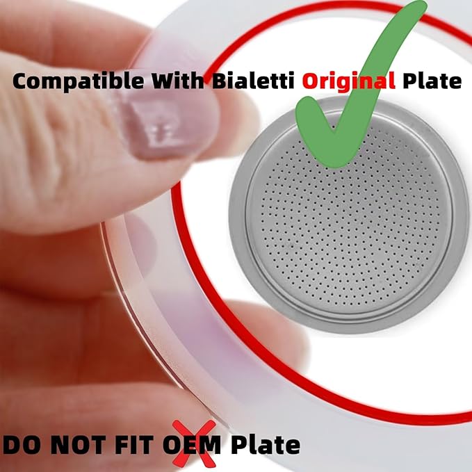[UPGRADED] Sealing Gasket for Bialetti Moka Induction 4 Cups & Moka Express 4 Cups Iconic Stovetop Espresso Maker - 6 PCS Replacement Food Grade Silicone Seal Ring for Aluminum Coffee Maker Pots