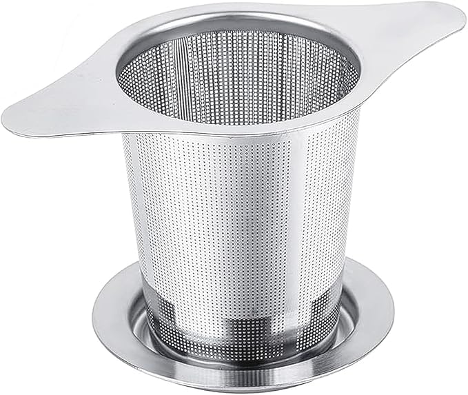 NKOVE Universal Tea Infuser with Lid Stainless Steel Filter Fits Mugs Cups Teapots Food Grade