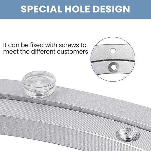 Lazy Susan Hardware-Aluminum Heavy Duty Rotating Turntable Bearing-Swivel Plate Metal Hardware for Kitchen Ding Table 12 Inch