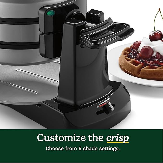 Cuisinart Double Flip Belgian Waffle Maker, WAF-F40NAS, Stainless Steel, Grey and Black