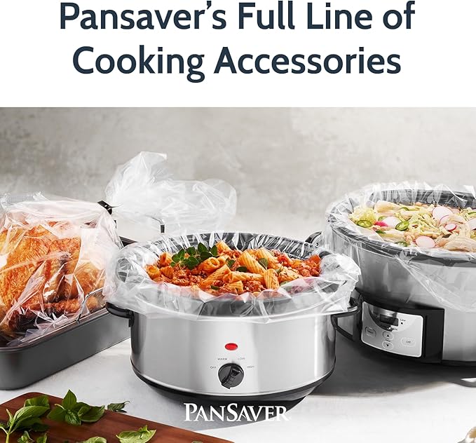 PanSaver Hotel Clear Pan Liners for Easy Clean Up - Disposable Buffet Pan Liners, Ovenable up to 400F (Full Shallow/Medium Pan Liner - 12 x 32 in)