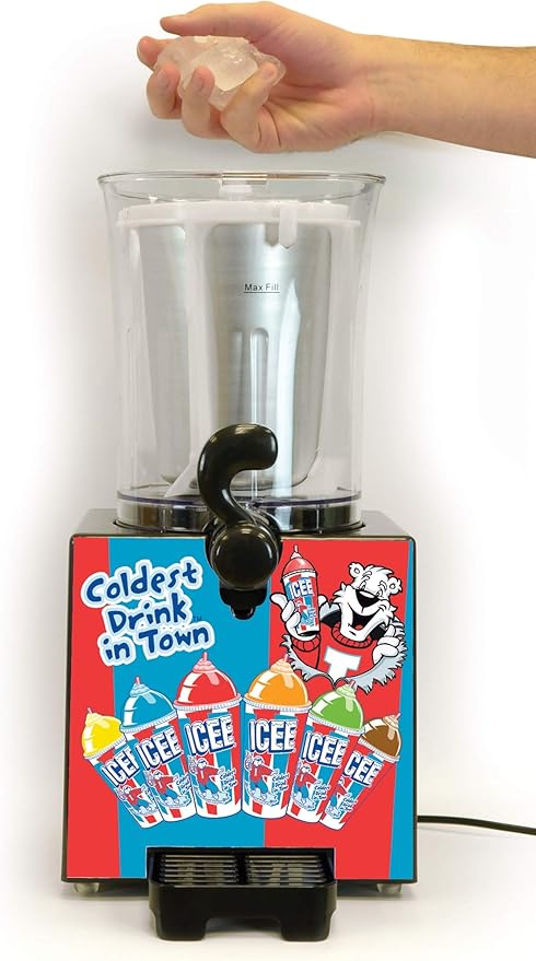 iscream Genuine ICEE Brand Counter-Top Sized ICEE Slushie Maker - Spins Your Pre-Chilled Ingredients with Your Ice into ICEE Slushies!