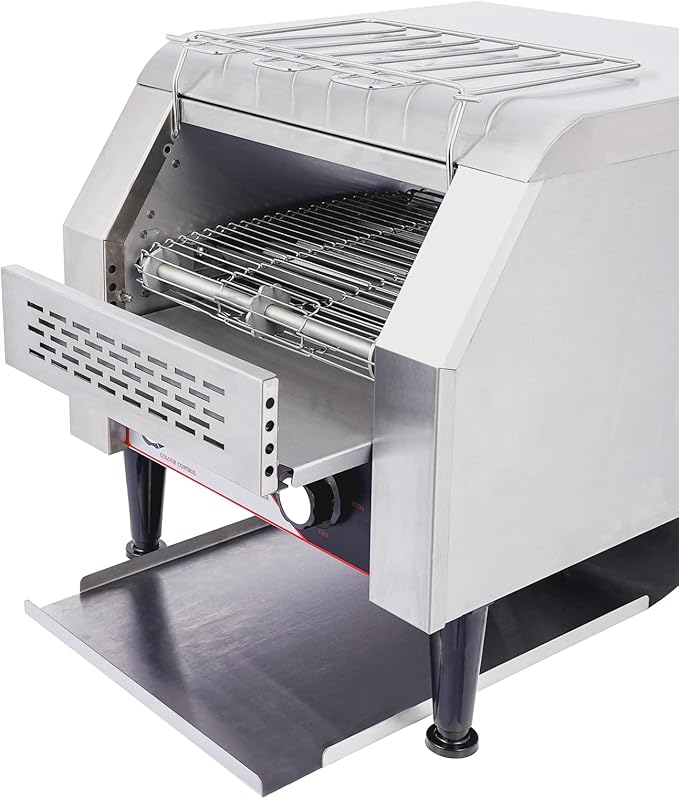 Commercial Toaster 300 Slices/Hour 1900W Heavy Duty Stainless Steel Commercial Electric Conveyor Toaster Oven with Three Baking Modes for Home Restaurants Bakery Use