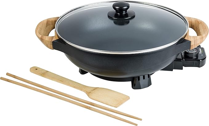Bestron AEW100AS Electric Wok, Metal, 5 Litres