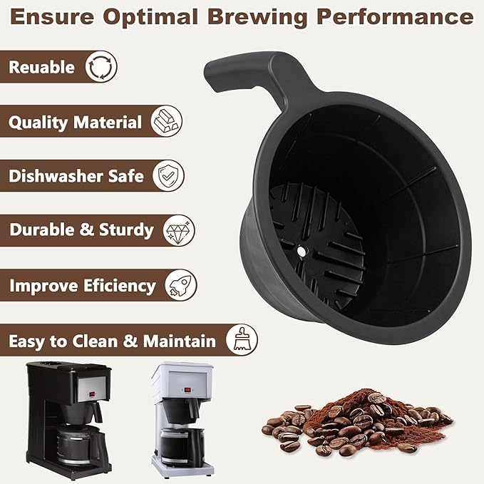 Coffee Brew Funnel Basket Replacement for Bunn 38766.0002 Filter Holders BX, BT, BTX, GR & Velocity Series Brewers Coffee Maker Brew Filter Basket