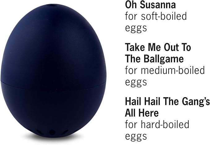 BrainStream BeepEgg Basic - Egg Timer with Musical Alerts, Plays Tunes When Eggs Reach Doneness - Works for All Egg Sizes, Fun & Reliable Kitchen Gadget, Made in Germany (Nightblue)