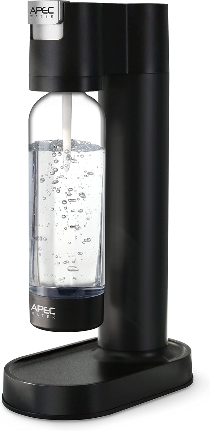 APEC WATER Sparkle Home Soda Maker - Quickly Carbonates Water to Make Any Drink Fizz Into Bubbly Soda/Water, Premium 0.8L PET Bottle (CO2 Cylinder NOT Included)
