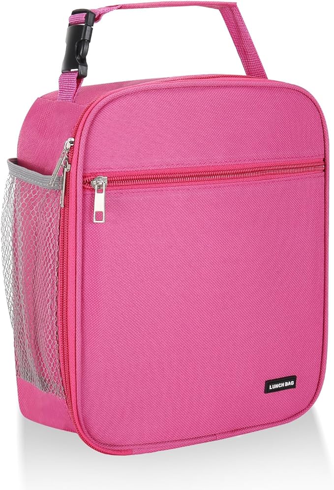 Lovoeo Lunch box Lunch bag for men women Insulated Lunchbox Lunch bags for Work Picnic Travel(Rose red)