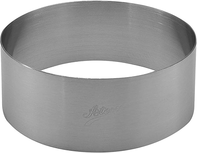 Ateco Round Cake Ring Dessert Mold, 1.75" High x 4.75" Diameter, Stainless Steel