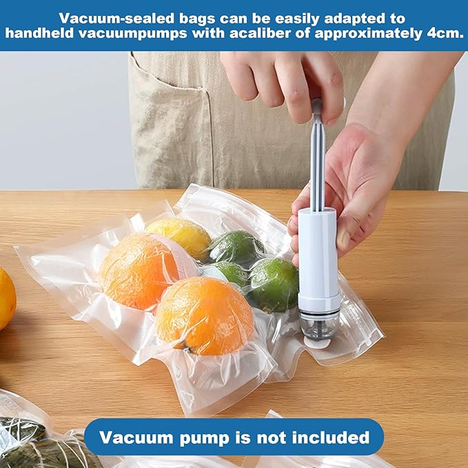 Vacuum Sealer Bags with Air Valve,8 PCS 10"×11" Reusable Vacuum Seal Bags，BPA-Free Heavy Duty Food Storage Bags for Food Storage, Cooking