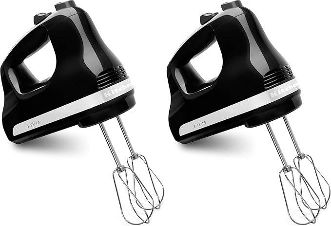 KitchenAid 5 Ultra Power Speed Hand Mixer KHM512,Onyx Black,(Pack of 2)