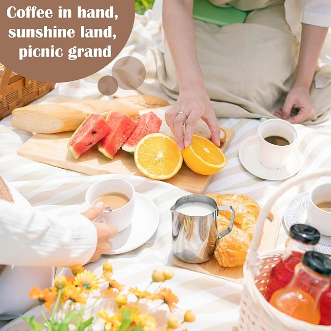 Honeydak 12 Pcs Milk Frothing Pitcher 304 Stainless Steel Steaming Pitchers for Coffee Bar Cappuccino Barista Tools Milk Jug Steamer Frother Cup (7 oz,Silver)