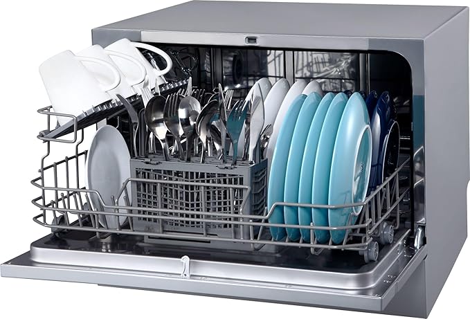 EdgeStar DWP63 21-5/8 Inch Wide 6 Place Setting Countertop Dishwasher - Black