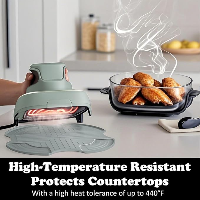 Tailored Ninja Crispi PowerPod Silicone Trivet – Hot Pads for Ninja Crispi Glass Air Fryer Accessories, Heat-Resistant, Non-Slip, Protection for Countertop (Sage)