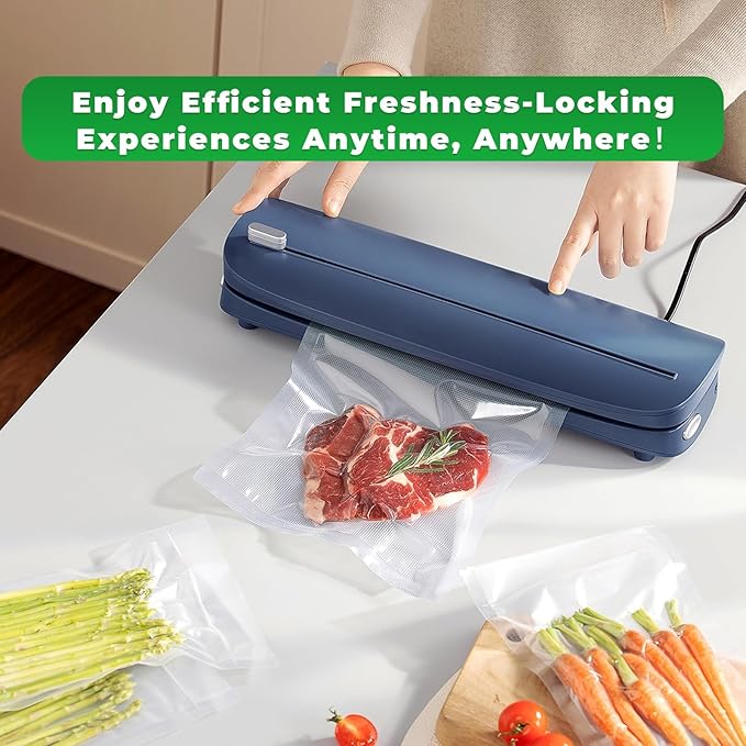 Vacuum Sealer Bags,38 PCS 7.8"×11.8" Textured Vacuum Sealing Bags,Commercial Grade, BPA Free, Heavy Duty,Great for Food Storage Meal Prep or Sous Vide Cooking