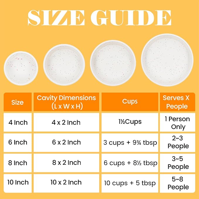 Vinino 8 Inch Silicone Round Cake Pan with Metal Reinforced Frame Set of 3, Nonstick Silicone Springform Pan for Baking Suitable for Making Layers, Cheese & Chocolate Cakes