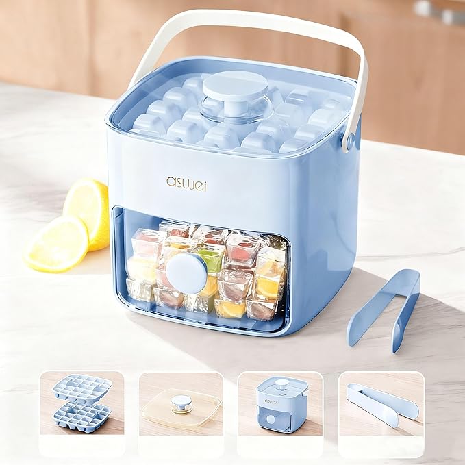 Mini Ice Cube Trays+ Reusable Grocery Bags 3Pack