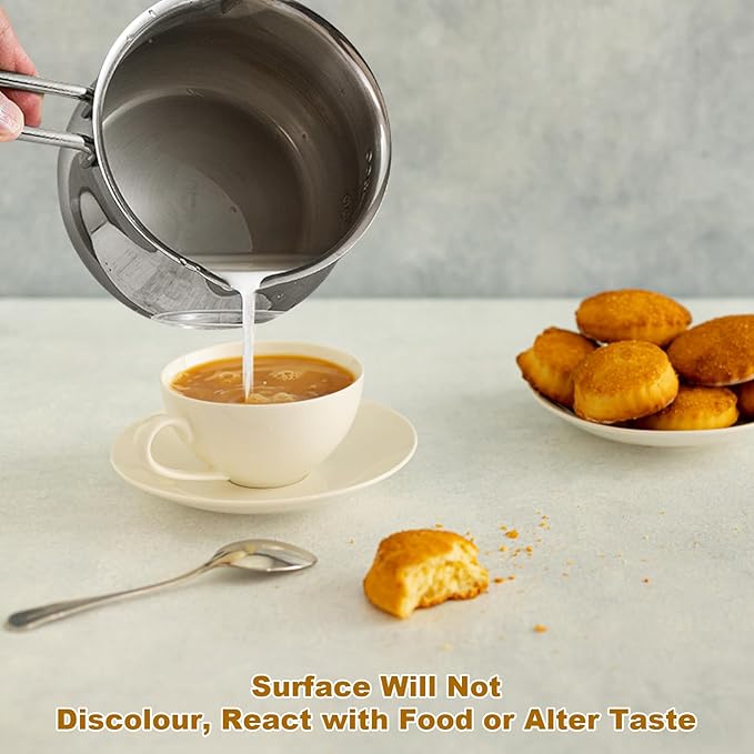 Butter Melting Pot, 28 OZ/800 ml Stainless Steel Small Pot, 304 Stainless Steel Butter Warmer Pan, Small Sauce Pan for Stove Top, Chocolate Melting, Coffee Tea Soup Warming