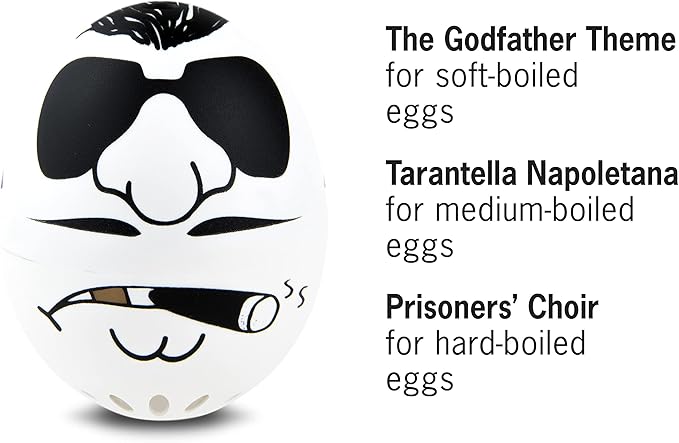 Mafia Beepegg – Egg Timer for Boiling Eggs – Musical Egg Cooker for Soft, Medium, Hard Boiled Eggs – Food Safe – Singing Floating Egg Timer – Egg Cooker for 3 Levels of Doneness - Brainstream