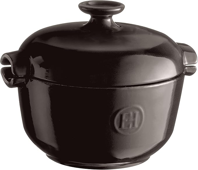Emile Henry 2.5 qt Rice Pot | Charcoal