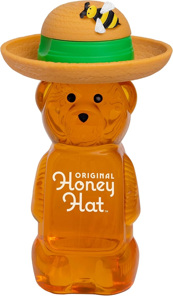 "The Gardener" Patented Drip-Catching Lid Replacement for Honey Bear Bottles & Table Syrup Bottles/No Mess Kitchen Gadget/Honey & Table Syrup Bottle Topper/Made in USA