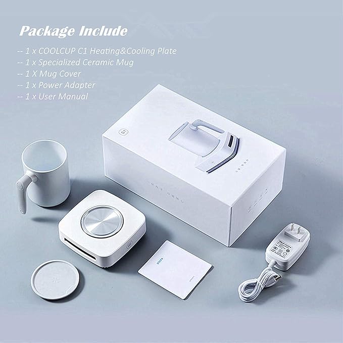 Desktop 2in1 Coffee Warmer Cup Cooler, 131℉ - 46℉ Heating and Cooling Beverage Plate for Coffee Tea Water Milk Beer Cocoa