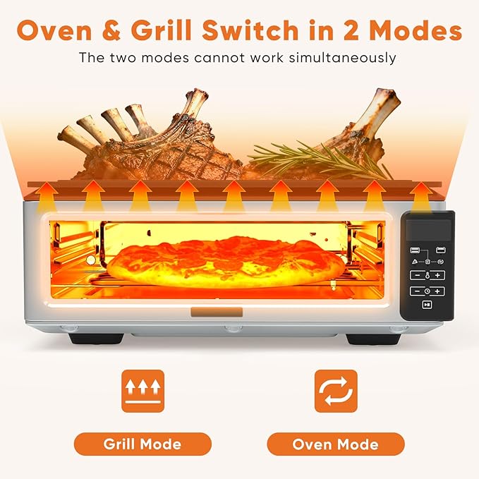 OLIXIS Electric Grill Indoor for Steak and Veggies, Smokeles Griddle with Lid for Kitchen Cooking, Countertop Oven Includes Temp Control/Grill Plate/Splash Guard/Crumb Tray, Silver