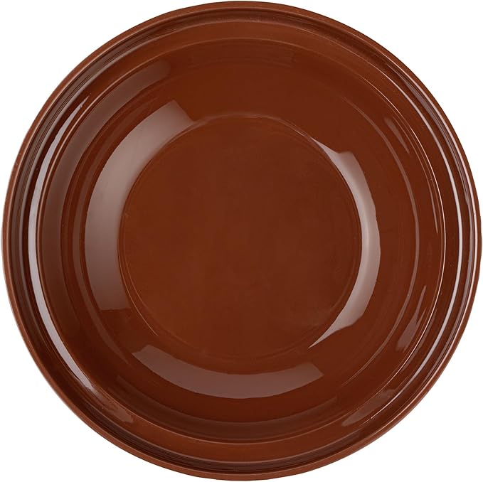 Restaurantware-Terra Tek 26 Ounce Terracotta Tagine Pot, 1 Microwavable Tagine Pot - Glazed Interior, Oven-Ready, Terracotta Serving Dish, Dishwashable, For Cooking And Serving