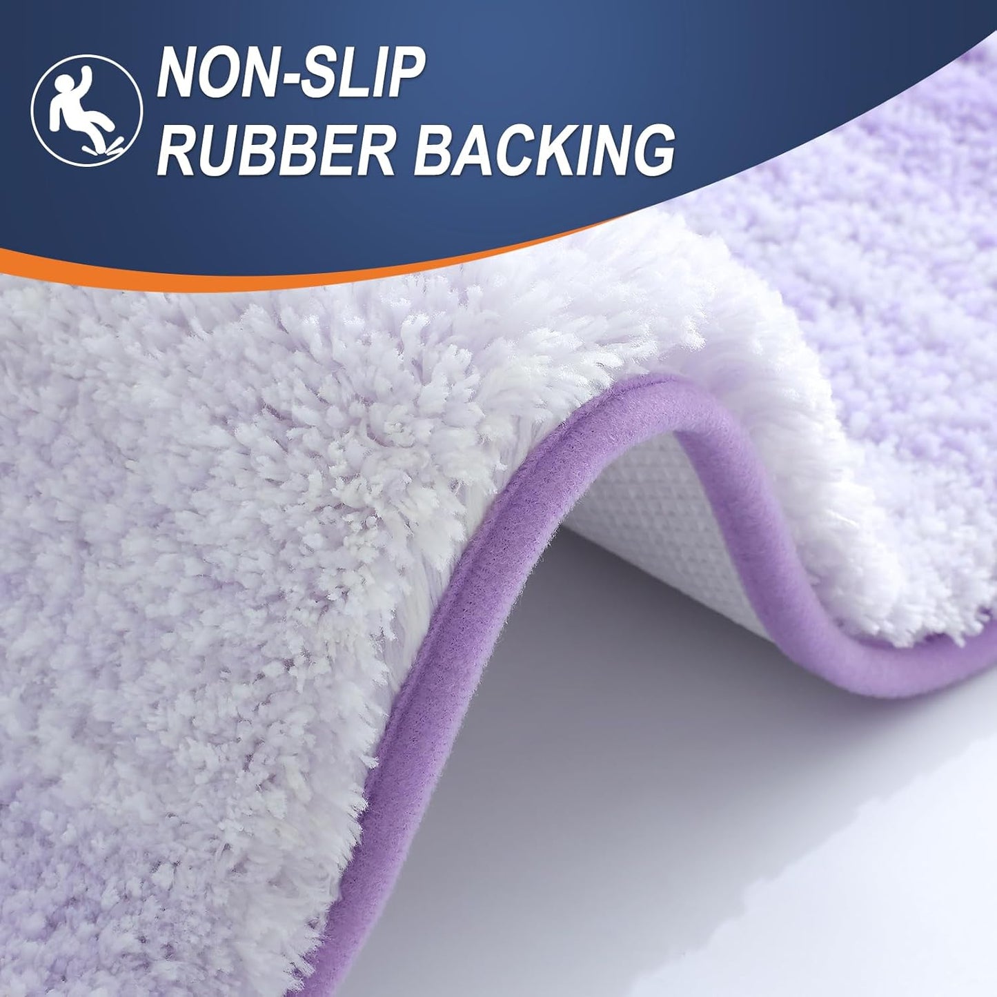 OLANLY Bathroom Rugs Mat 24x16, Extra Soft Absorbent Microfiber Bath Rugs, Rubber Backing, Quick Dry, Machine Washable Bath Mat for Bathroom Floor, Tub and Shower, Home Decor Accessories, Light Purple