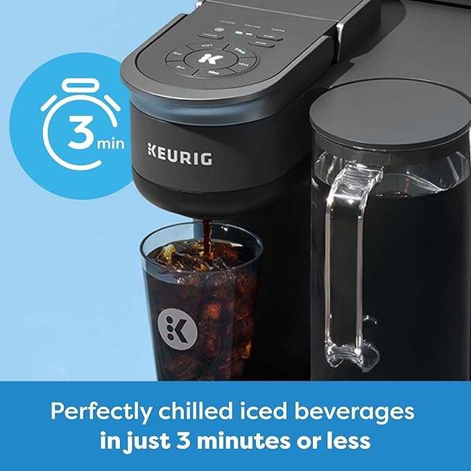 Keurig K-Brew+Chill Iced or Hot Single-Serve K-Cup Coffee Maker with MultiStream and QuickChill Technology, 70oz. Removable Reservoir